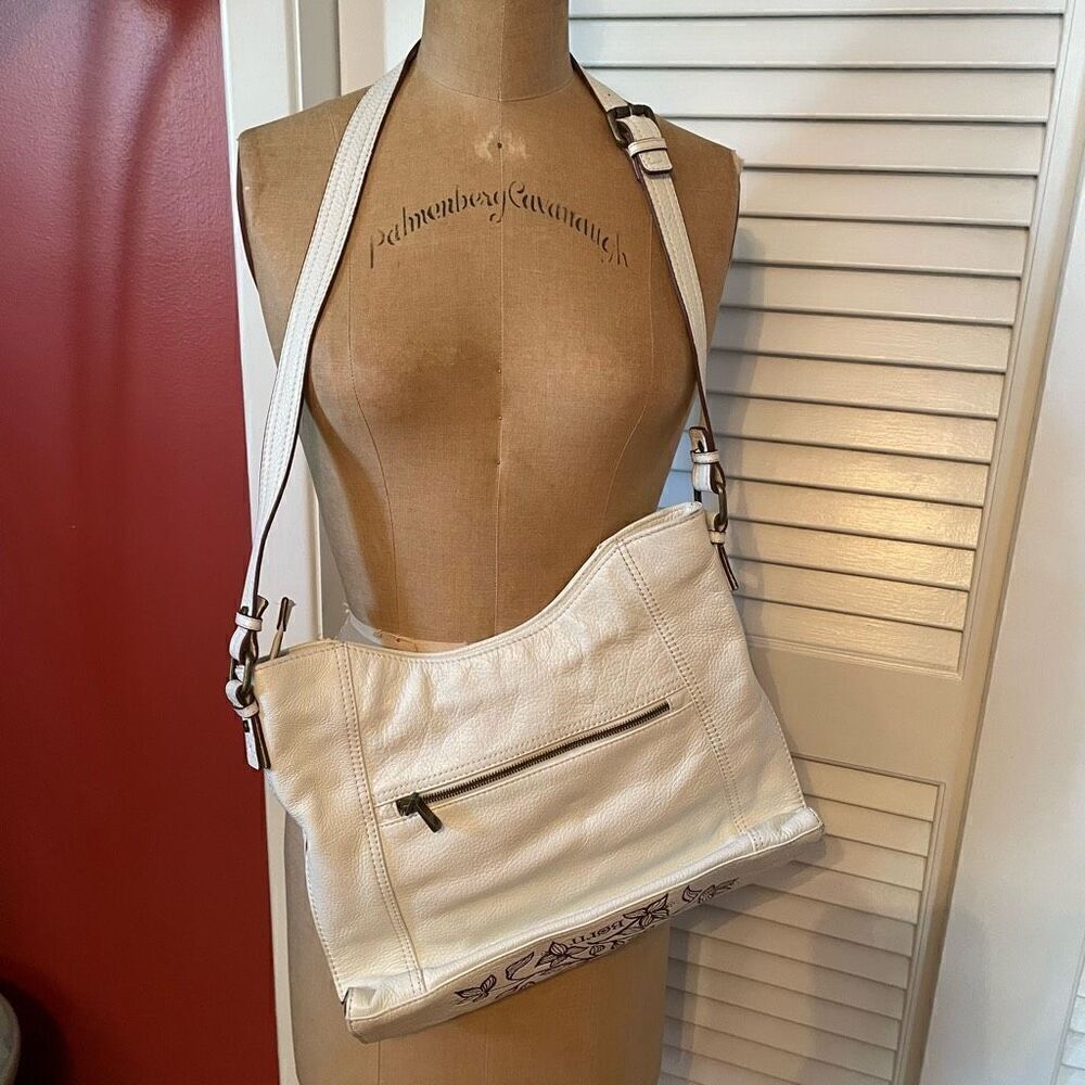 BORN | white leather shoulder bag - Picture 2 of 10